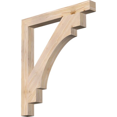 Ekena Millwork Merced Block Smooth Bracket, Douglas Fir, 3 1/2"W x 34"D x 38"H BKT04X34X38MRC05SDF